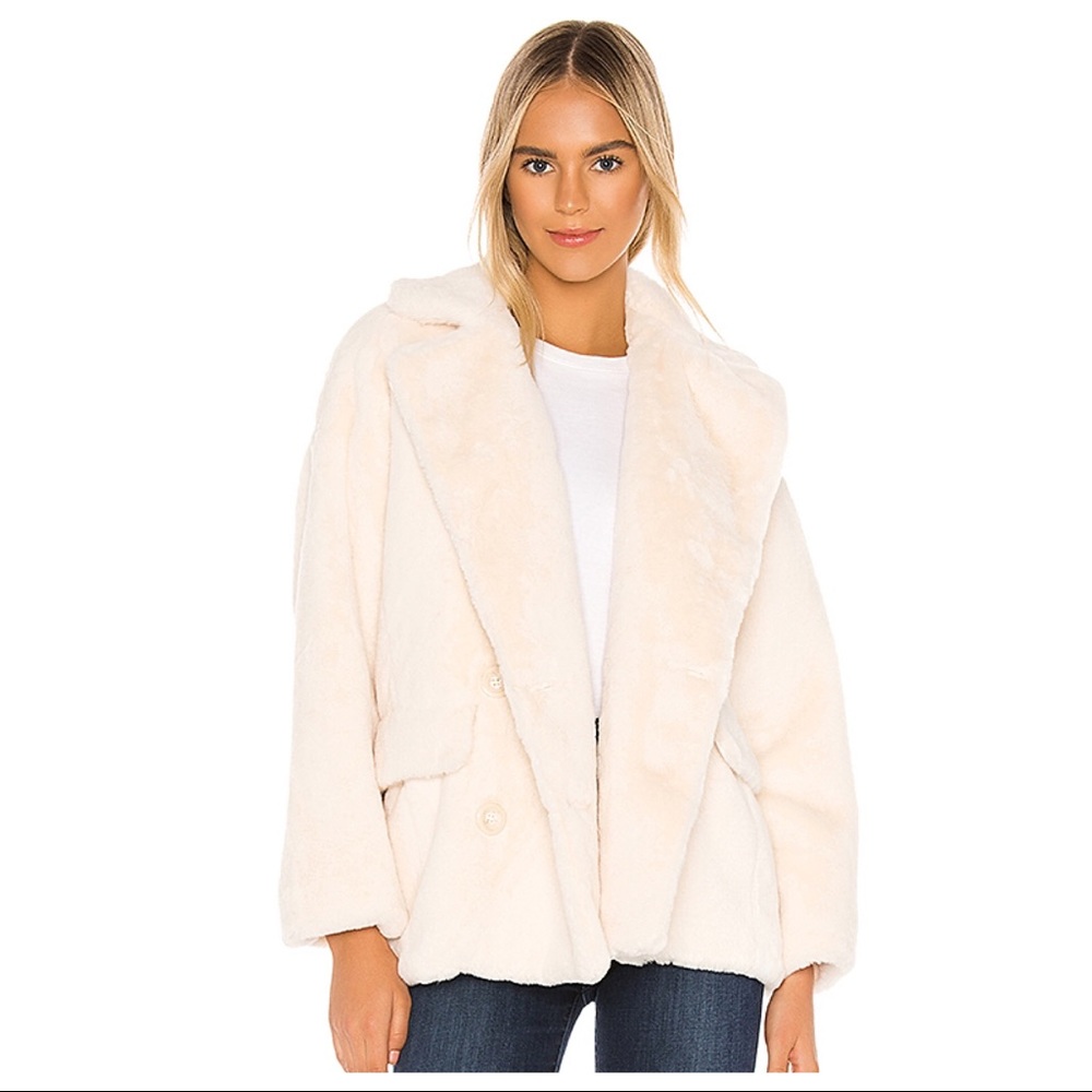FREE PEOPLE JACKET TEDDY COAT FAUX FUR JACKET A2C - Picture 3 of 16
